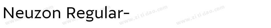 Neuzon Regular字体转换